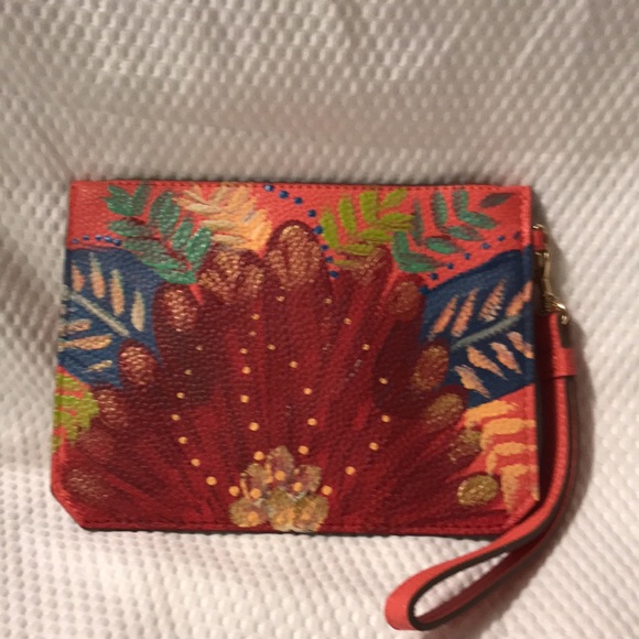 Anne Klein Wristlet Hand Painted with Flowers - Picture 5 of 5